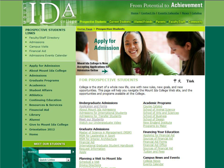 IDA College Subpage